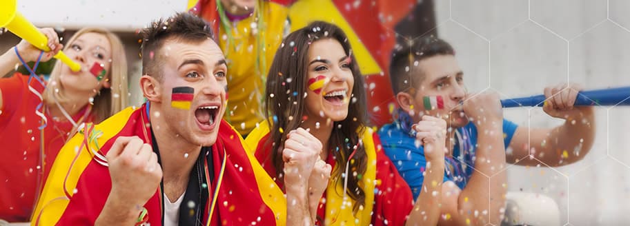 Deutschland Fans im Stadion